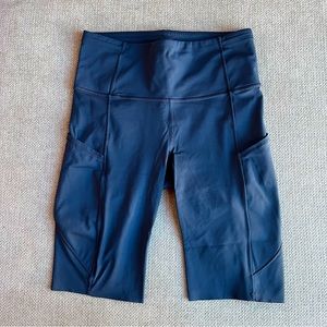 EUC Lululemon High-Rise Bike Shorts | Navy | Size 6